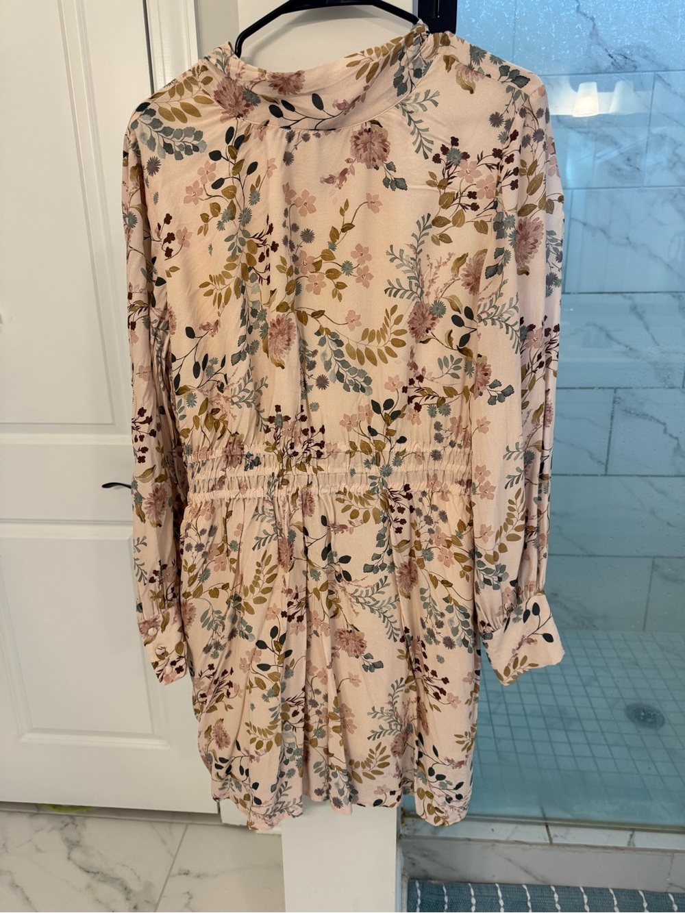 Spartina Women's Floral Long-Sleeve Smock Dress - Blush Pink